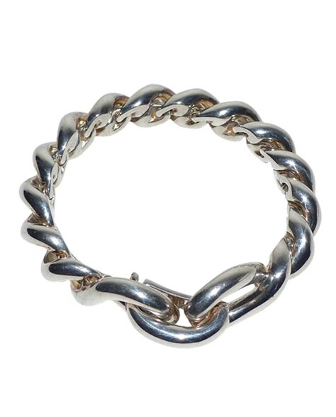 Bracelet Torsade HERMES en argent : occasion .